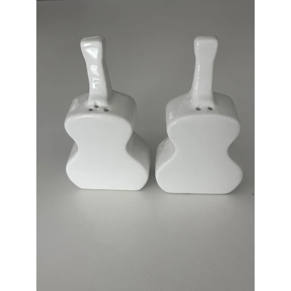 Dolly Parton Ceramic Guitar Salt & Pepper Shakers Set Musical Kitchen Decor